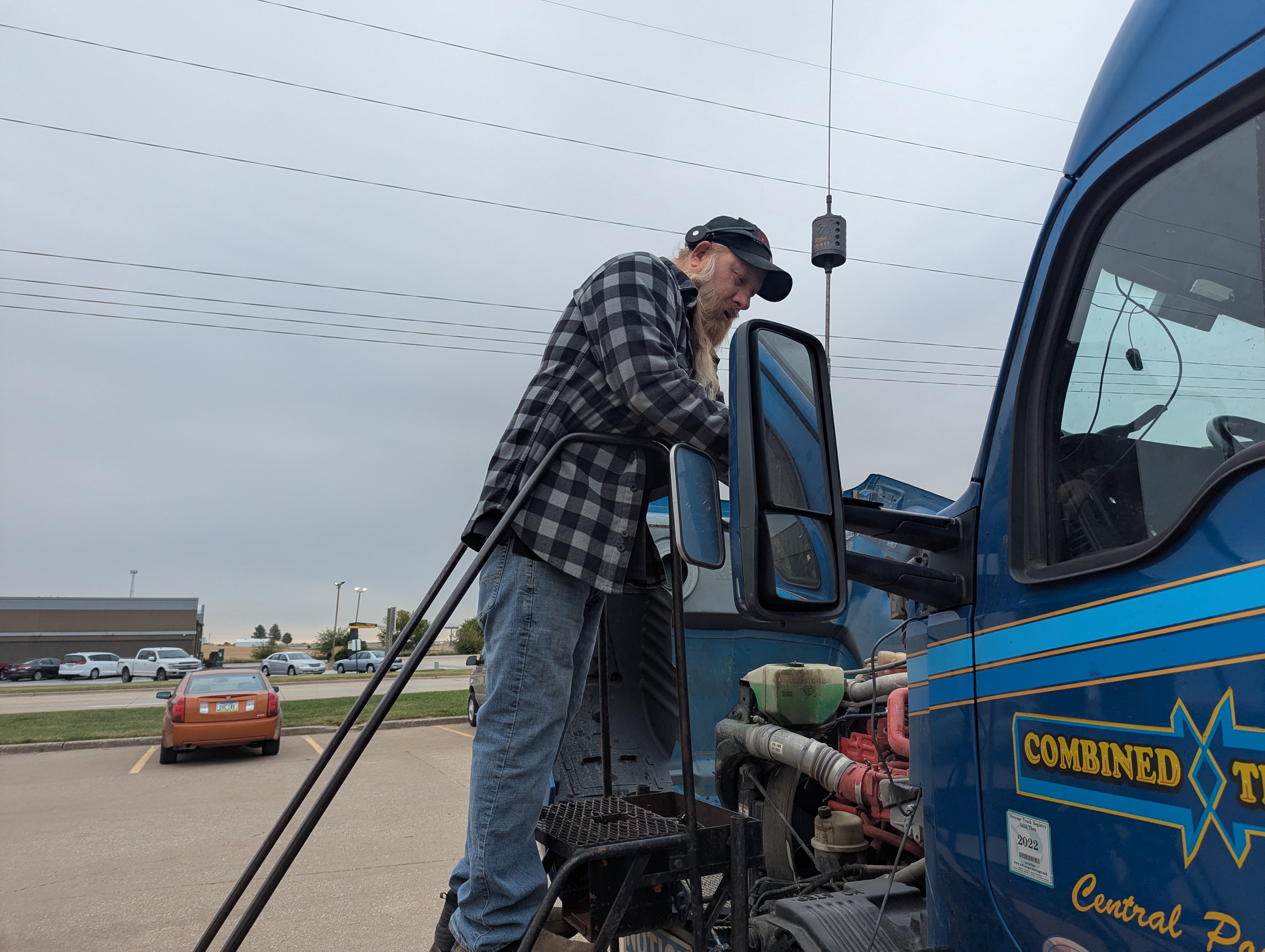 Technician Tom working on radio