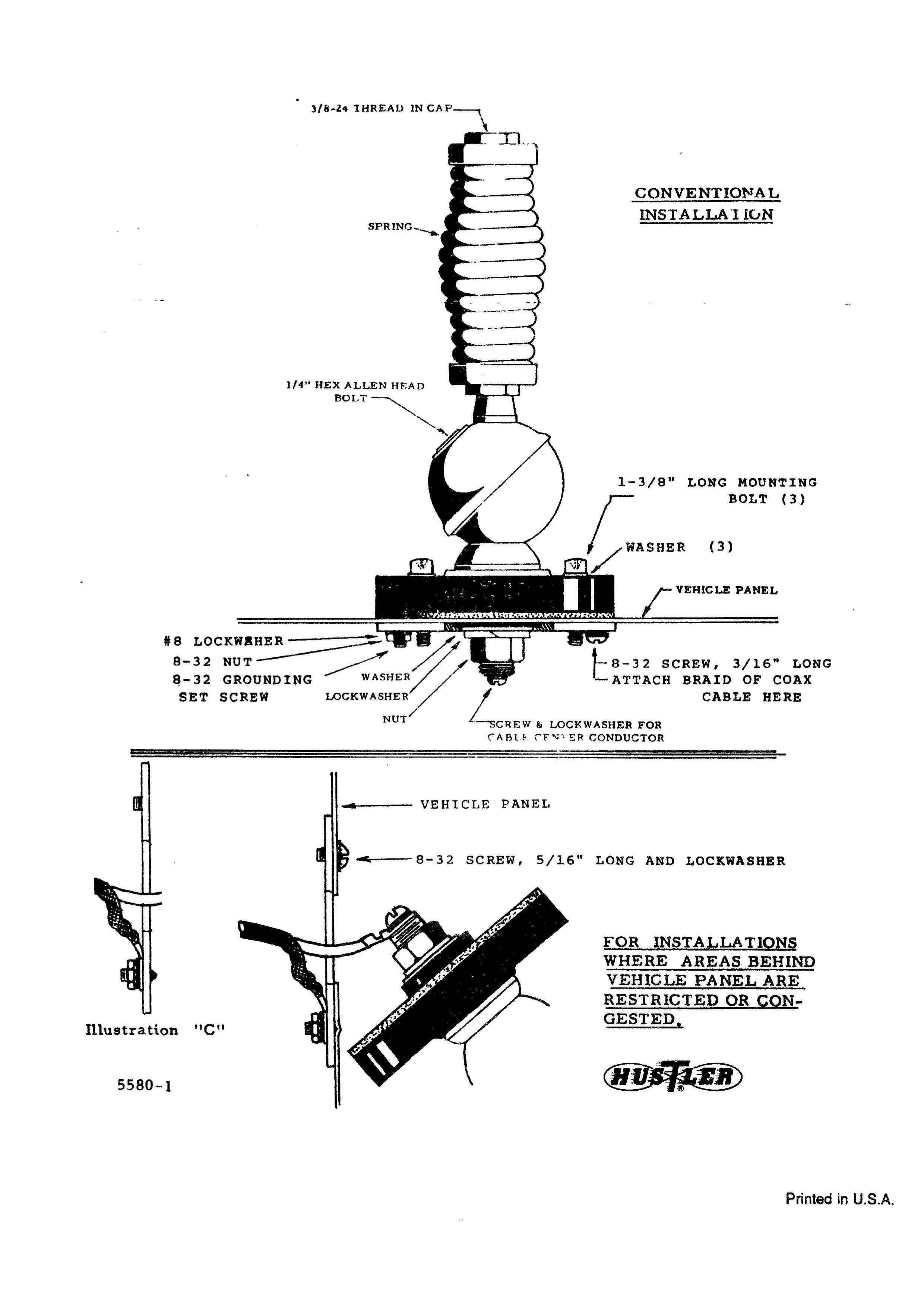 Hustler Antenna MO-2 HF Mobile Bumper Mount System
