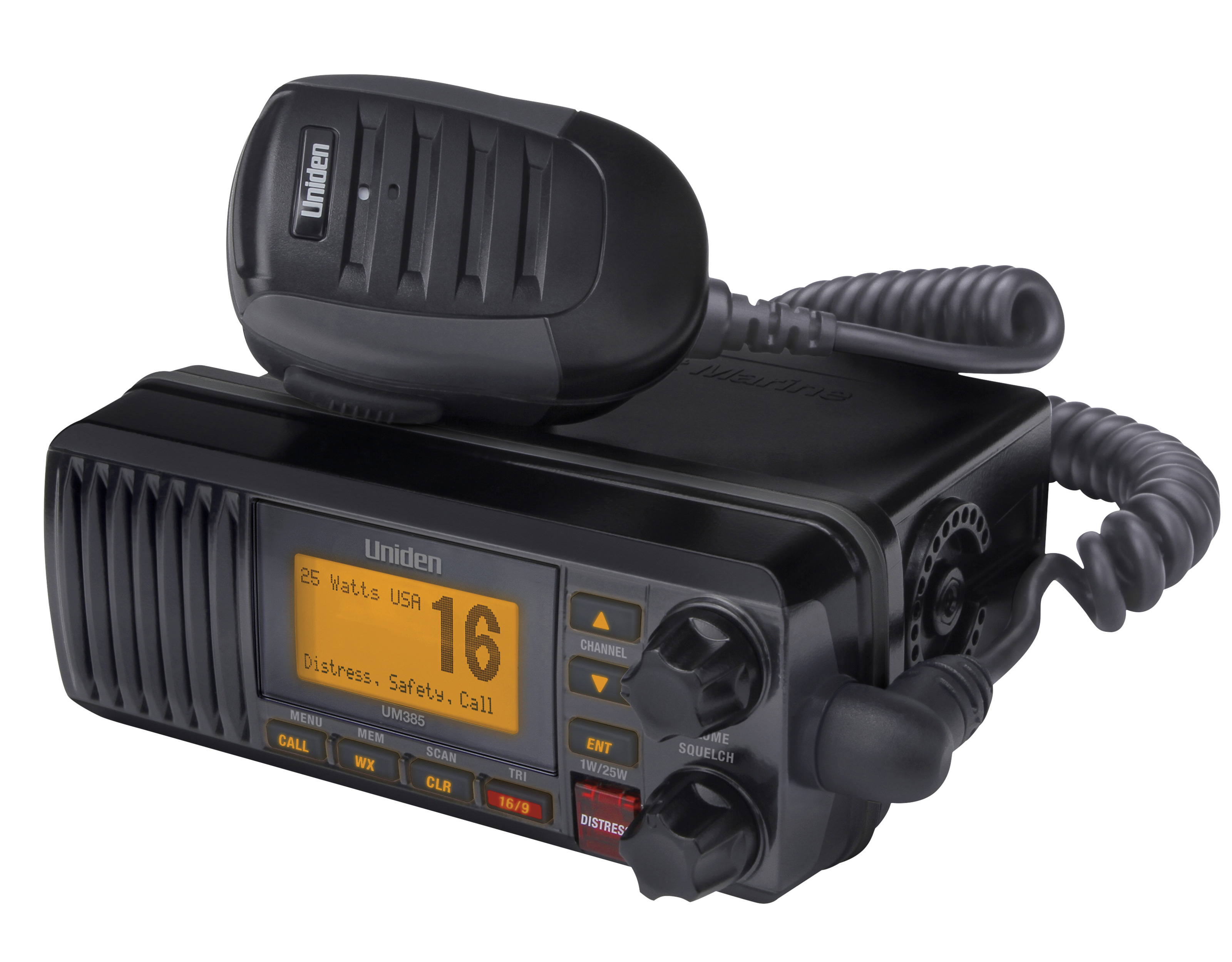 Check out the all new Uniden UM385 VHF Marine band radio with Weather