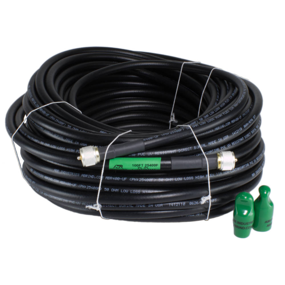 100' 25400F-PL-100 ABR Industries 400UF type 25400F Coax Cable