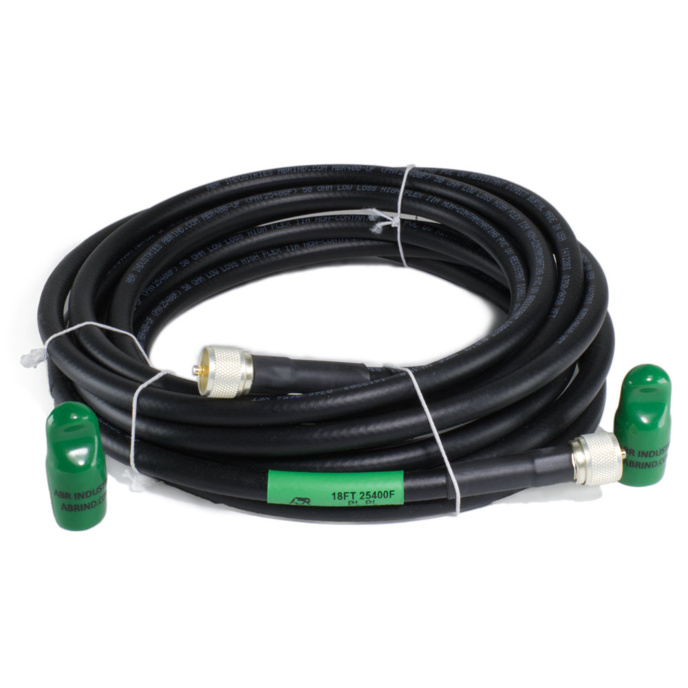 18' 25400F-PL-18 ABR Industries 400UF type 25400F Coax Cable