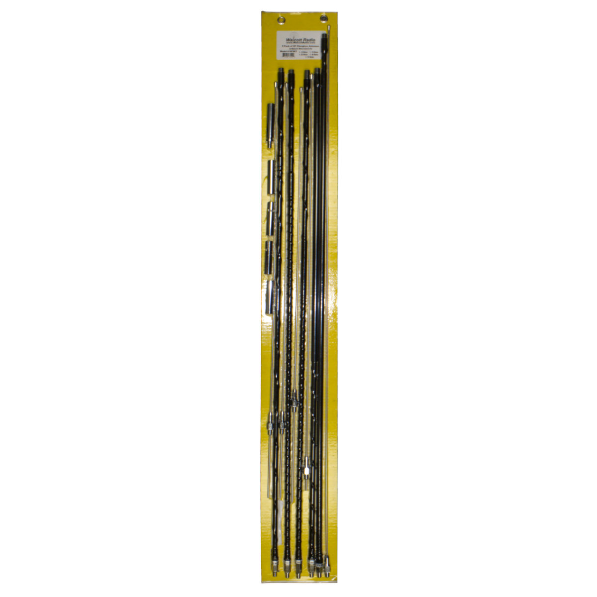 HAM STICK | 5 Pack of HF Fiberglass Antennas and Quick Disconnects