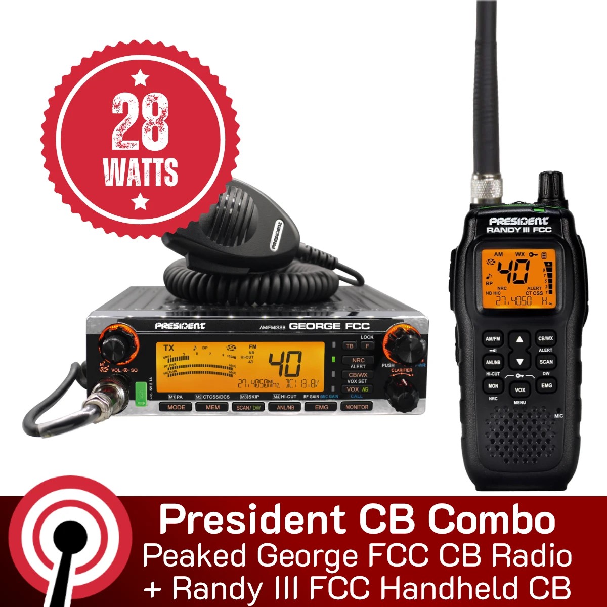 President George FCC + Randy III CB Radio Package