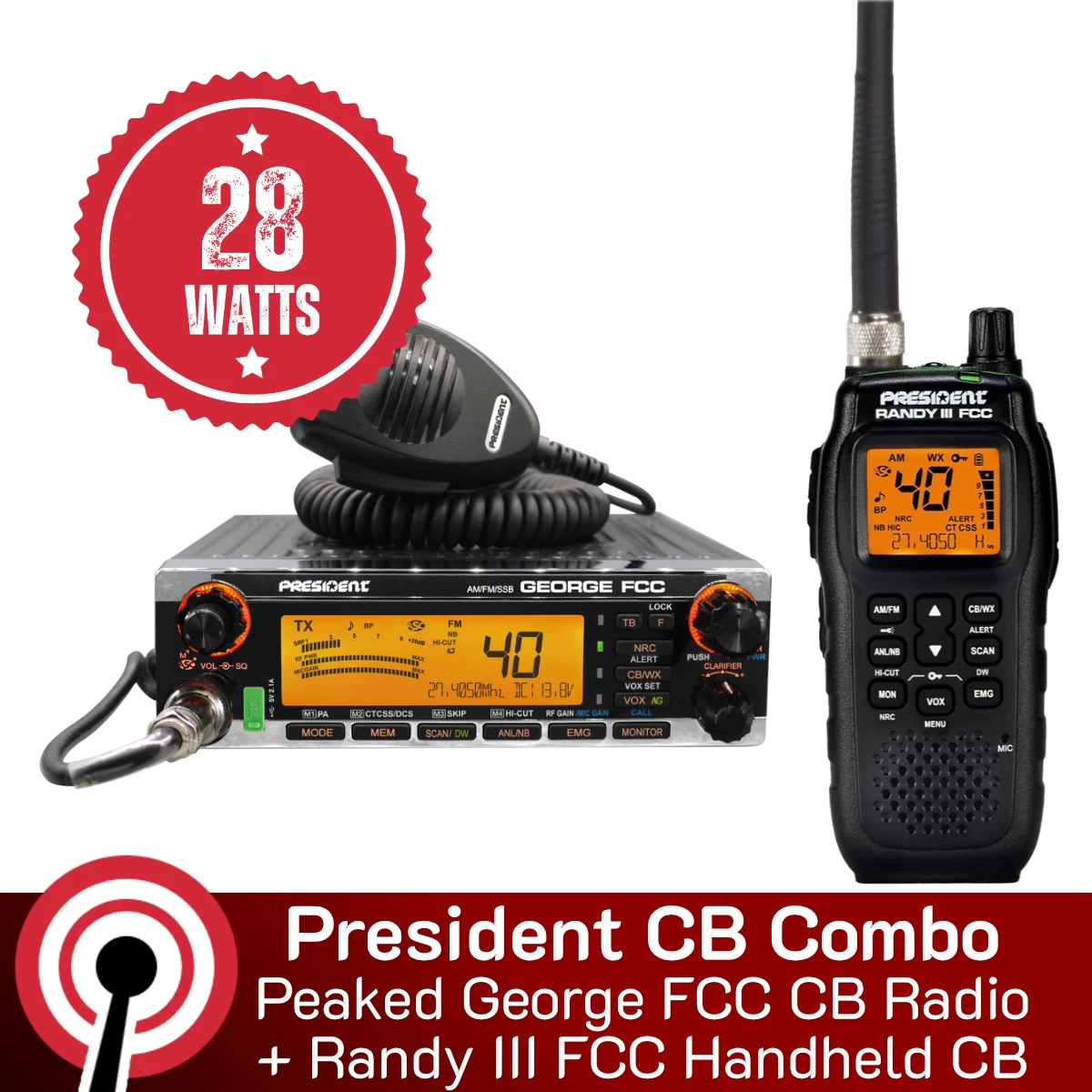 President George FCC + Randy III CB Radio Package