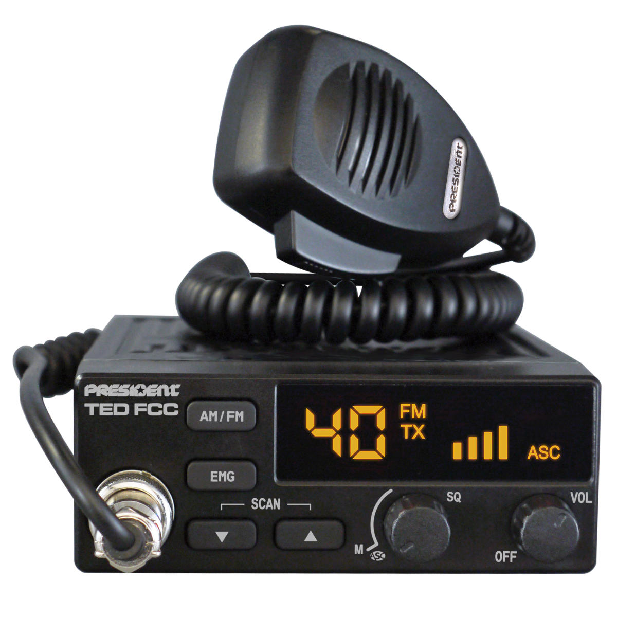 President Ted FCC Compact CB Radio with AM / FM Modes