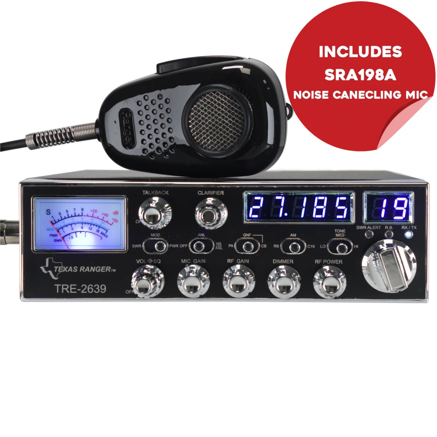 Texas Ranger TRE-2639 Plus Withe Noise Canceling Mic Upgrade