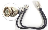 Dual BNC (M) to PL-259 (M) 1ft Coax Adapter Cable
