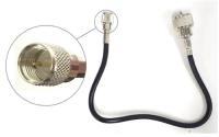 Mini-UHF (M) to PL-259 (M) 1ft Coax Adapter Cable