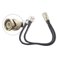 Dual BNC (M) to PL-259 (M) 1ft Coax Adapter Cable