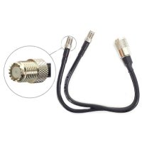 Mini-UHF (F) to PL-259 (M) 1ft Coax Adapter Cable