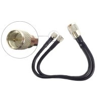 Dual Mini-UHF (M) to PL-259 (M) 1ft Coax Adapter Cable