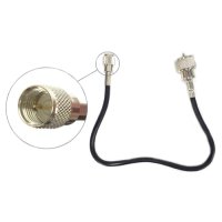 Mini-UHF (M) to PL-259 (M) 1ft Coax Adapter Cable