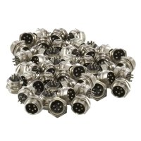 50 Pack of C5BL Panel Mount Mic Jacks with 5 Pin Configuration