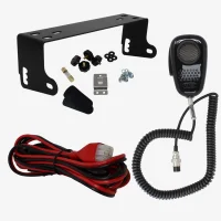 SRA198 noise canceling microphone, mounting hardware, and 6 pin power cord included with the Mirage MX36HP6 radio