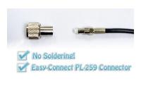 Workman CX-18-PL-PL 18ft RG-58 Coax Patch Cable – Black W/ Molded PL-259 Connectors