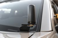 compact gmrs ghost antenna mounted to a vehicle