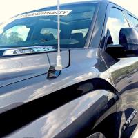 Toyota Tundra with a fender mounted CB antenna system