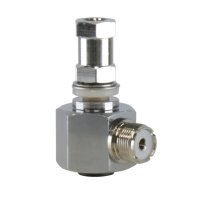 Right-angle CB Antenna Stud with side coax connection - the perfect solution for tight installs