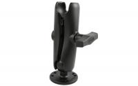 RAM Mount 1.5in Ball Double Socket Arm with 2.5in Round Base