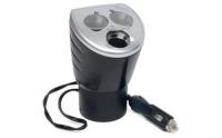 RoadPro  4-In-1 12-Volt Power Outlet with Three 12-Volt Sockets and 1 USB Port