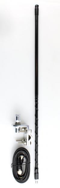 Four Foot Tall CB Antenna Kit - Black - With Coax and Mount