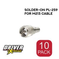Driver Extreme M213 Solder-On PL-259 Connectors – 10 Pack