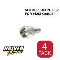 4 Pack PL-259 Connectors For M213 Cable
