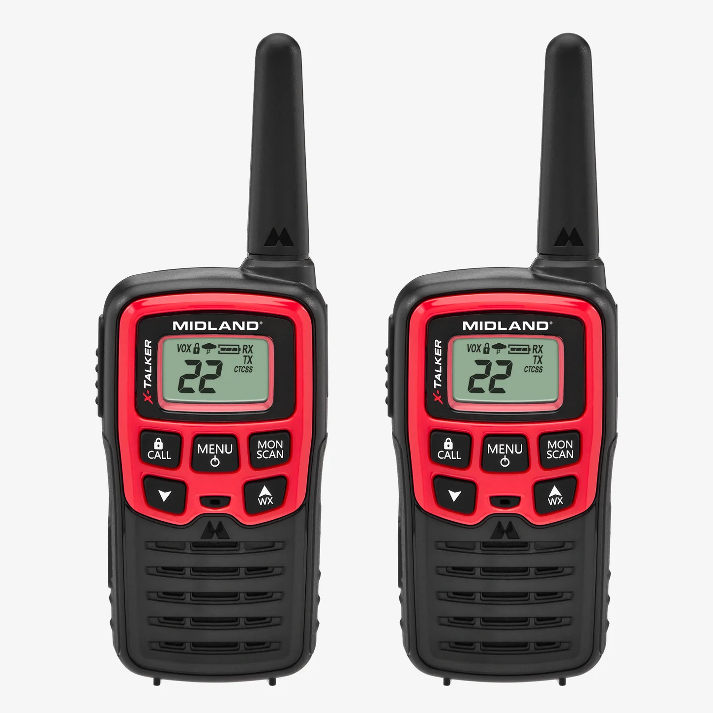 Pair of Midland T31 radios side by side.