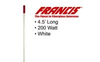 Francis Fiberglass CB Antennas 4.5 Foot CB25 White