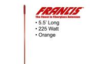 Francis Fiberglass CB Antennas 5.5 Foot CB26 Orange