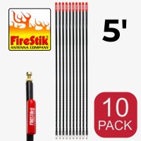 Firestik 5' Tunable Tip CB Antenna  Black - 10 Pack
