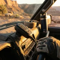 MAV60 magnetic mount on the dash of an off-road vehicle