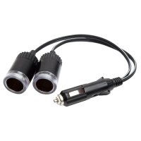 MobileSpec MS223BL 12 Volt Blue Glow 2-Socket Power Adapter