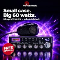 Mirage MX-36HP6 60 Watt 10 Meter Radio - Fits into semi-truck cubbies