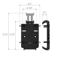 dimensions for the RAM Quick-Grip phone holder