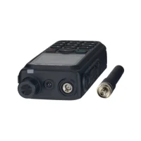 Remtronix REM-420UV sitting next to a handheld 2 meter radio showing the SMA connectors