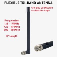 Remtronix REM-843B Rubber Ducky Style Antenna for Scanners and 2M/70cm - Adjustable Angle BNC M