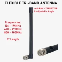 Remtronix REM-843B Rubber Ducky Style Antenna for Scanners and 2M/70cm - Adjustable Angle BNC M