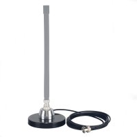 Magnetic antenna mount and coax with BNC connections for CB or ham radio