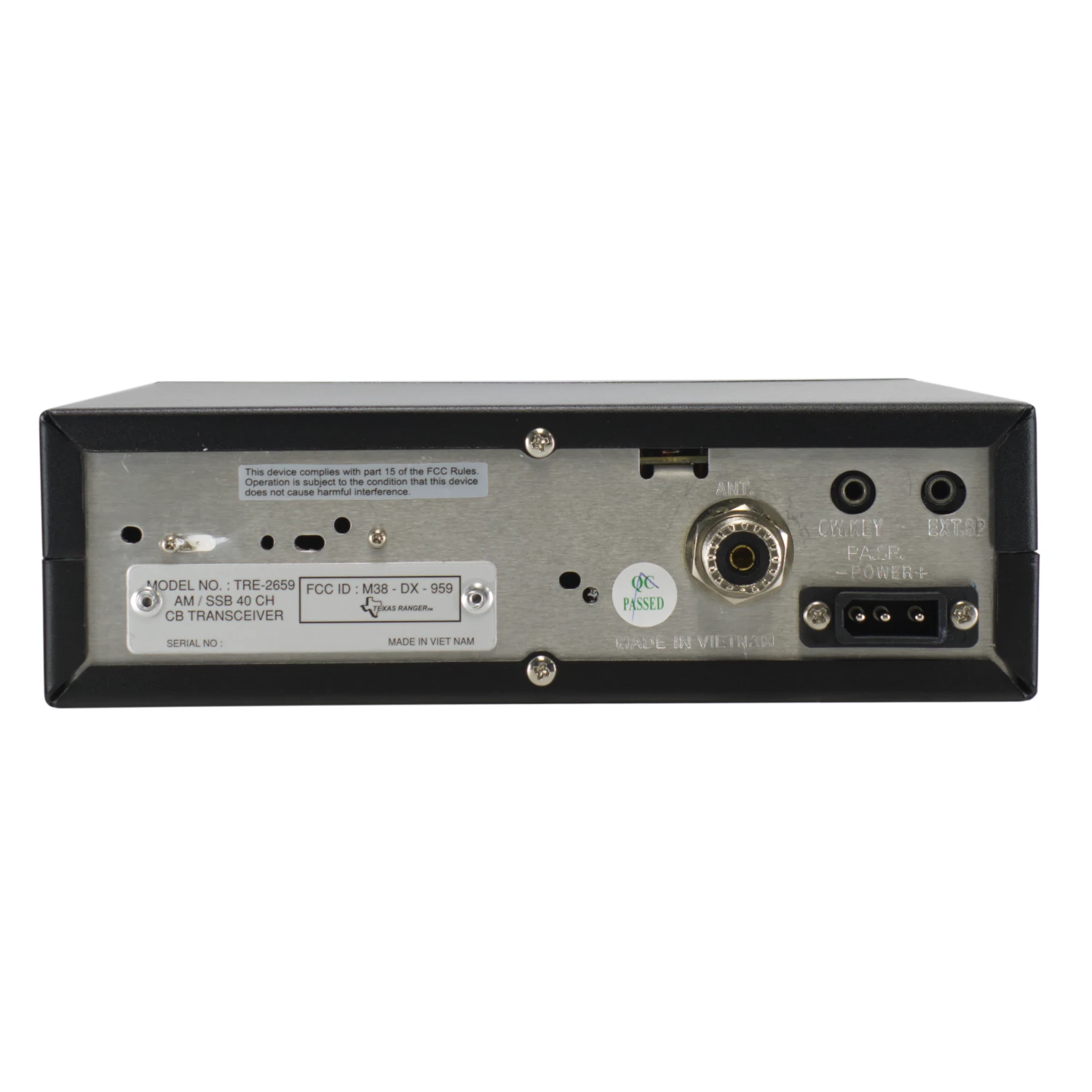 texas ranger tre2659 CB rear panel