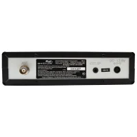 Back side of the Whistler TRX-2 highlighting the antenna, power, and external speaker connections