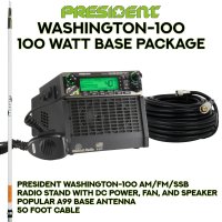 President Washington-100 Home Base Radio Package with Powered Radio Dock & A99 Antenna