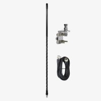 Three Foot Tall CB Antenna Kit - Black - With Coax and Mount
