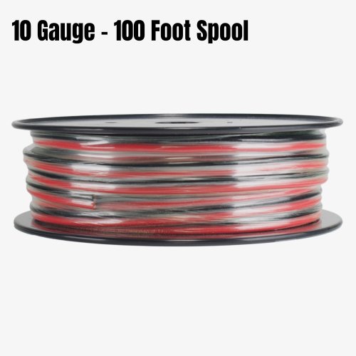 100ft spool of 10 gauge red/black power wire
