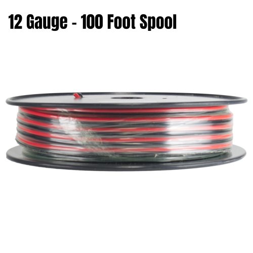 100ft spool of 12 gauge red/black power wire