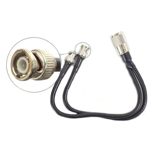 Dual BNC (M) to PL-259 (M) 1ft Coax Adapter Cable