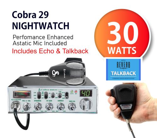Cobra 29 NightWatch CB with Peak Performance and Astatic Mic and Echo and Talkback Installed