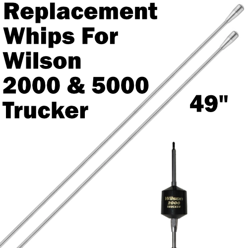 Set of 2 49 steel whips for Wilson 2000 & 5000 trucker series antennas