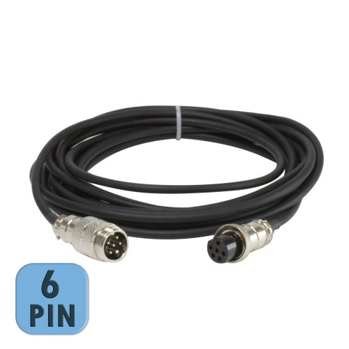 15 Foot 6-Pin Microphone Extension Cable - Works with all 6 Pin Wiring Configurations (Anytone, President, Ranger, Uniden...)