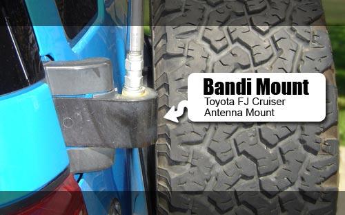 Bandi CB Antenna mount for Toyota FJ Cruiser
